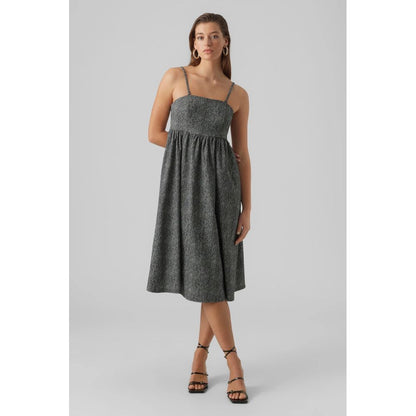 Aware Black Viscose Midi Dress