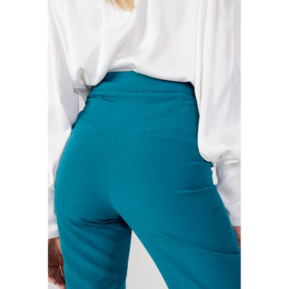 Silence Black Polyester Casual Pants