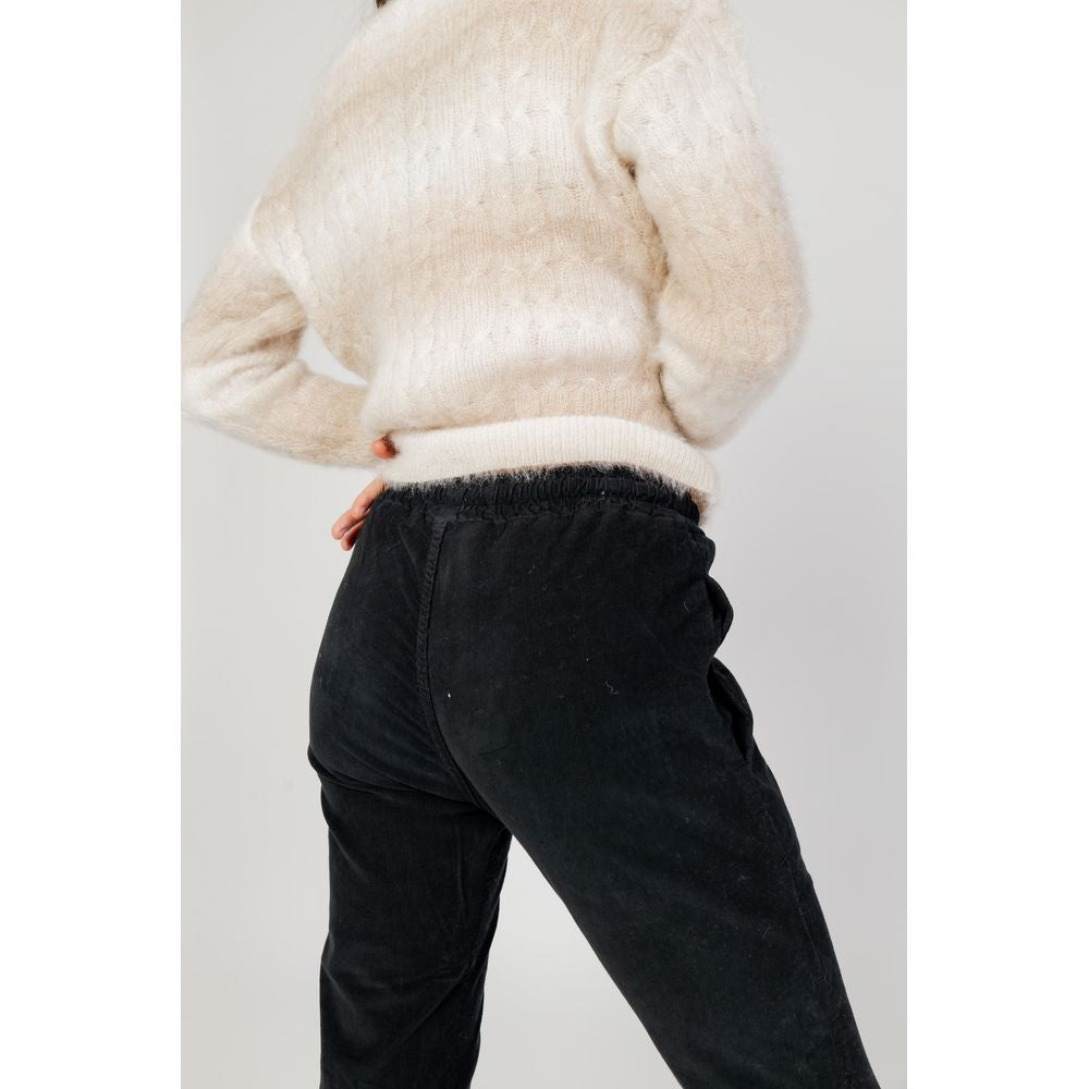 Hanny Deep Black Cotton Joggers (Workout Pants)