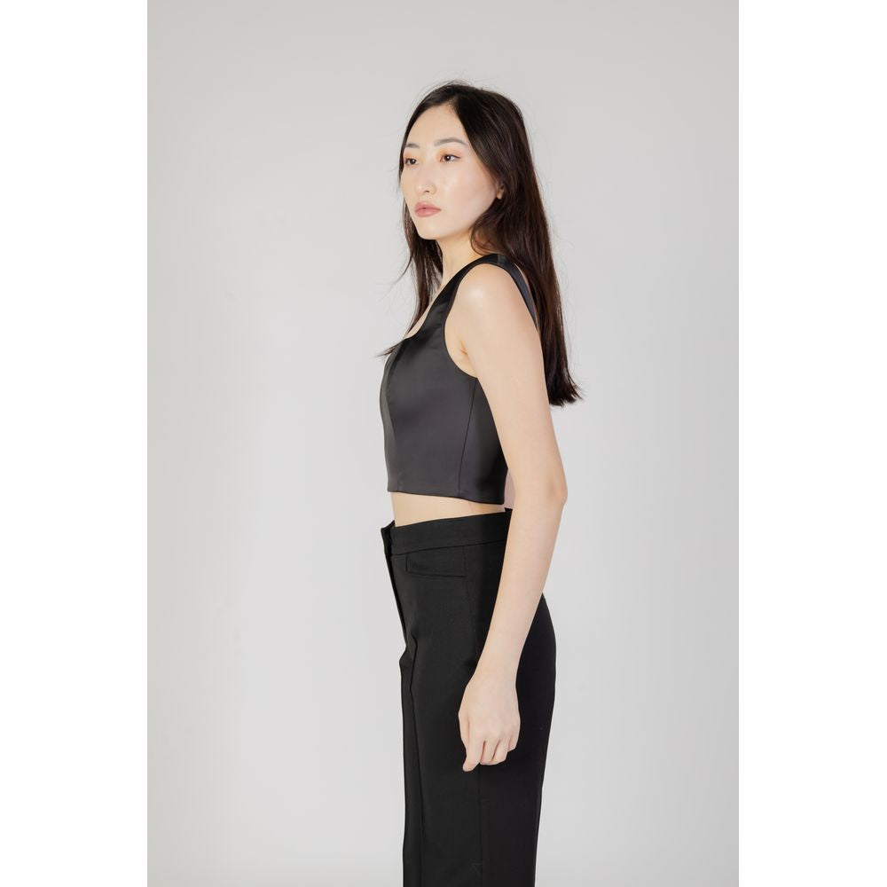 Silence Black Polyester Top