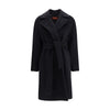 Max Mara Black Fleece Wool Coat