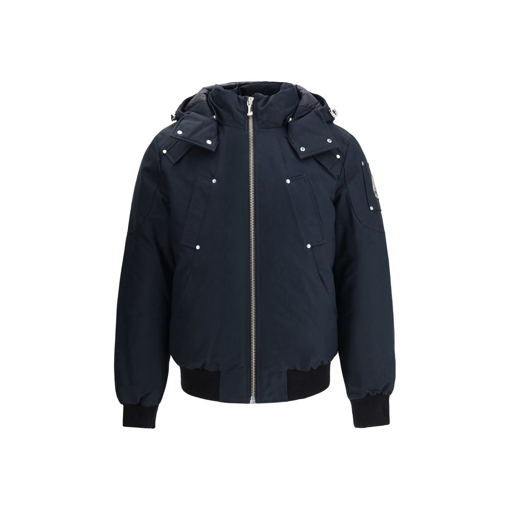 Moose Knuckles Blue Cotton Bomber