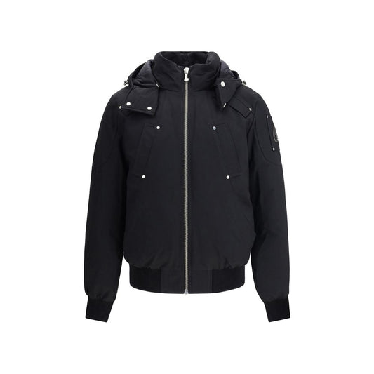Moose Knuckles Black Cotton Bomber