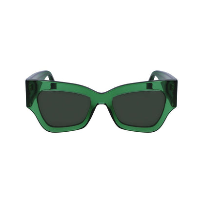 Victoria Beckham Green Acetate Sunglasses