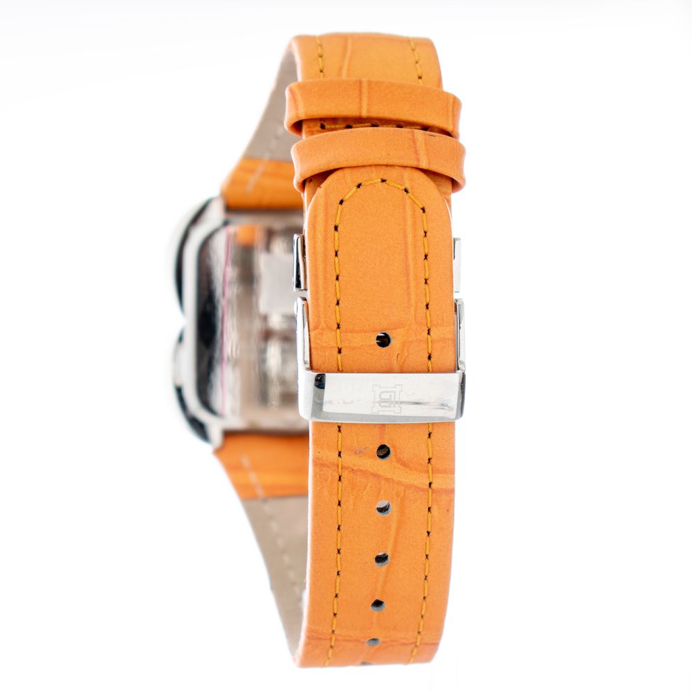 Laura Biagiotti Orange Leather Dress Watch