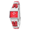 Laura Biagiotti Red Leather Dress Watch