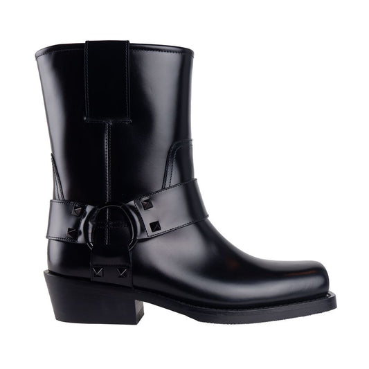 Valentino Garavani Nero Calfskin Women Ankle Boot