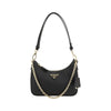 Prada Black Calf Leather Bos Taurus Shoulder Bag