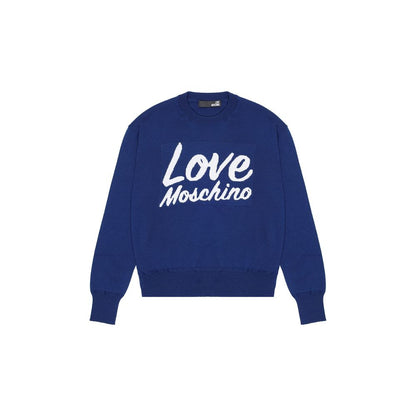 Love Moschino Blue Wool Sweatshirt