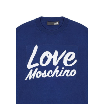 Love Moschino Blue Wool Sweatshirt