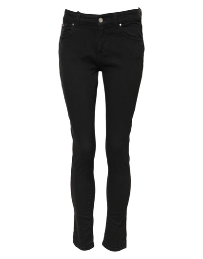 Dolce & Gabbana Black Cotton Skinny Denim Trouser Jeans