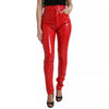 Dolce & Gabbana Shiny Red High Waist Skinny Trouser Pants