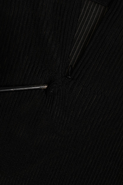 Dolce & Gabbana Black Viscose Turtle Neck Pullover Top