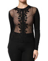 Dolce & Gabbana Black Sheer Button Down Cardigan Sweater