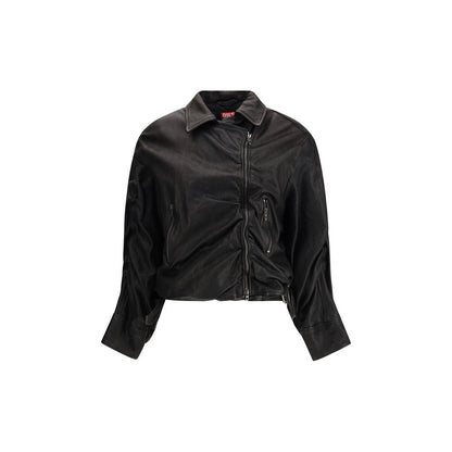 Diesel Black Lamb Leather Biker Jacket