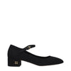 Miu Miu Black Fabric Mid Heel Pumps