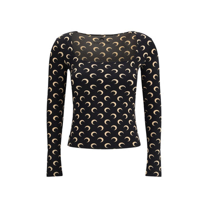 Marine Serre Black Polyamide Top