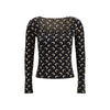 Marine Serre Black Polyamide Top