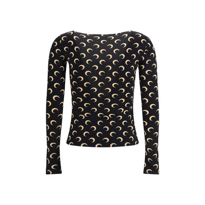 Marine Serre Black Polyamide Top