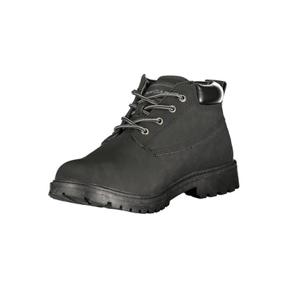Gas Black Polyurethane Men Ankle Boot