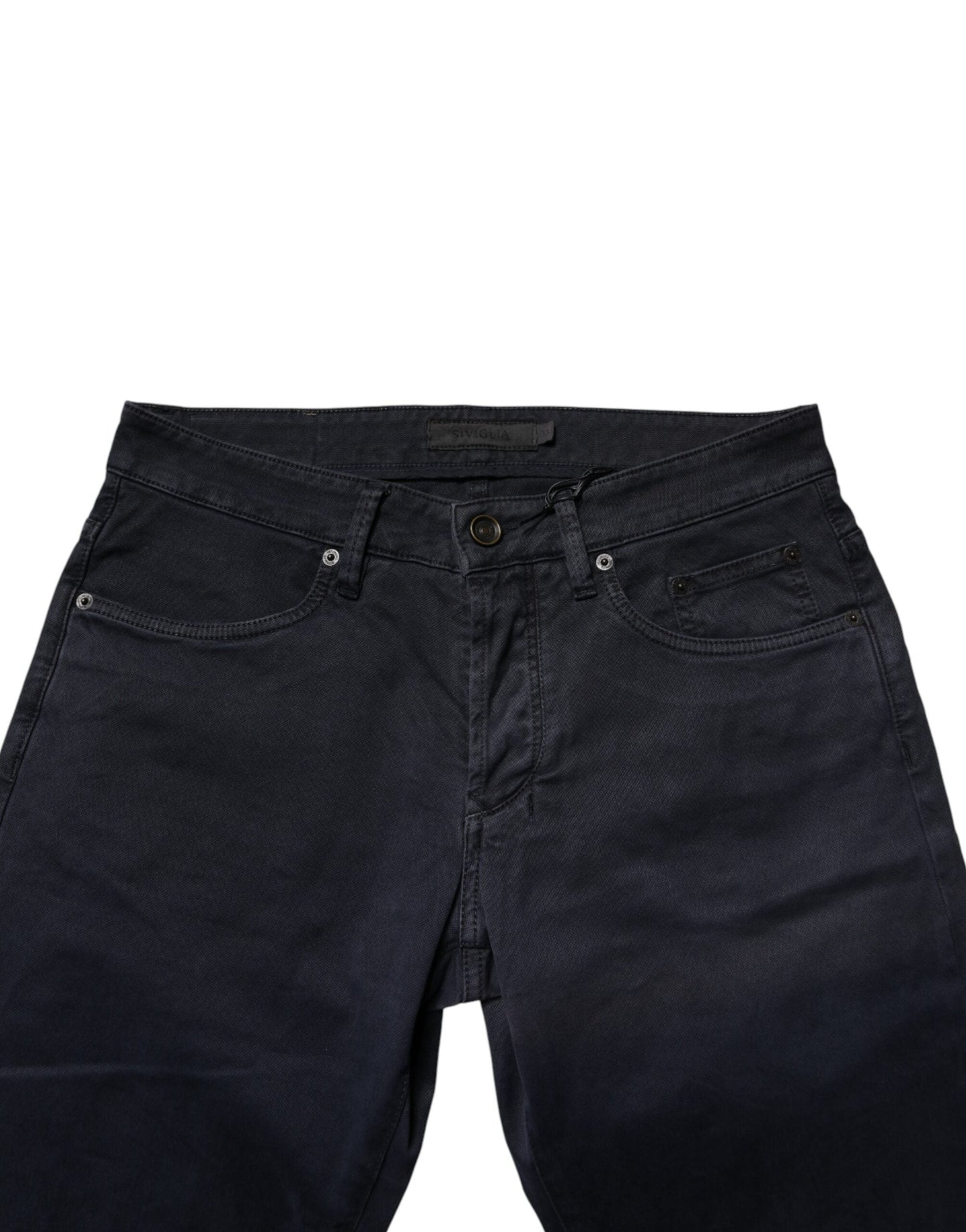 Siviglia Black Mid Waist Cotton Skinny Denim Men Trouser Jeans