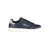 Gas Blue Polyurethane Men Sneaker