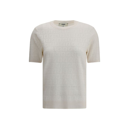 Fendi White Viscose T-Shirt