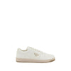 Prada White Calf Leather Bos Taurus Low Top Sneakers