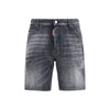 Dsquared² Black Cotton Bermuda Shorts