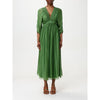 Kaos Green Silk Casual Dress
