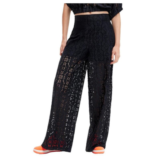 Desigual Black Polyester Casual Pants