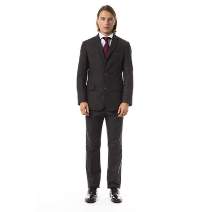 BYBLOS Brown Cotton Two-Piece Suit