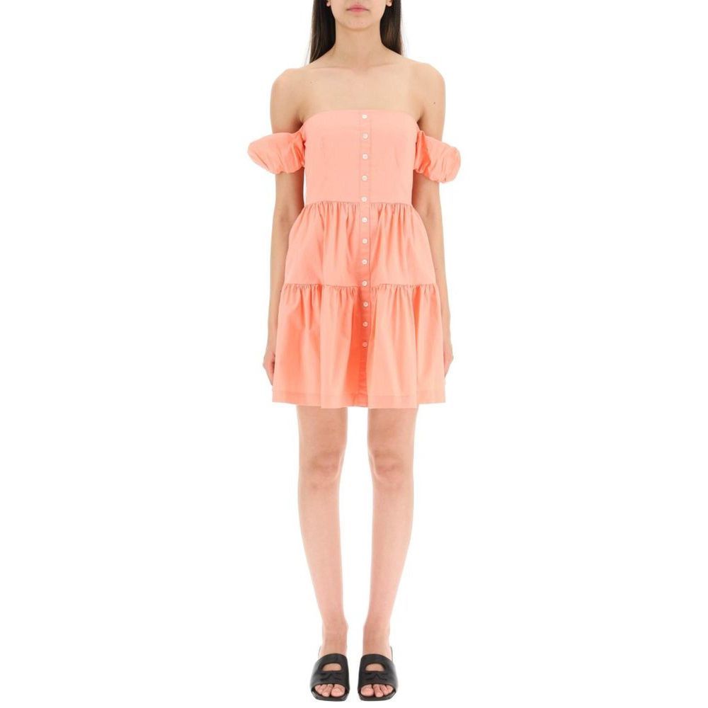 Staud Orange Cotton Casual Dress