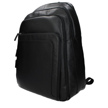 Piquadro Black Leather Backpack