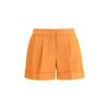 Fendi Orange Fleece Wool Shorts