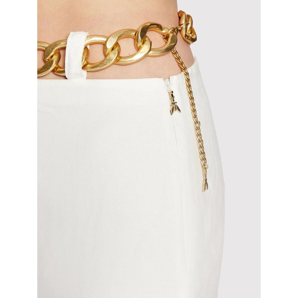 Patrizia Pepe White Viscose Midi Skirt