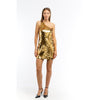 Patrizia Pepe Gold Polyester Cocktail Dress