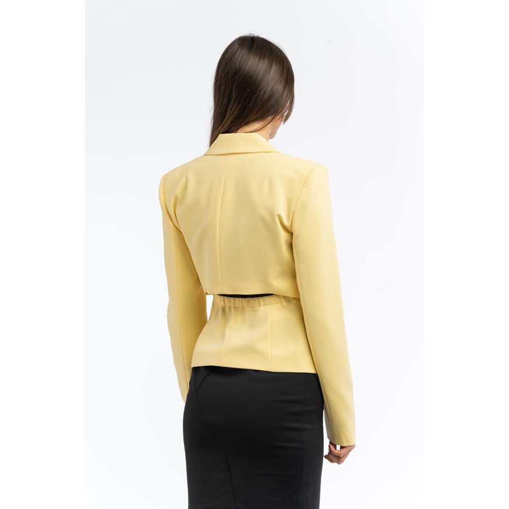Patrizia Pepe Yellow Polyester Blazer