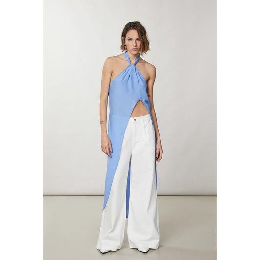 Patrizia Pepe Blue Viscose Tank Tops