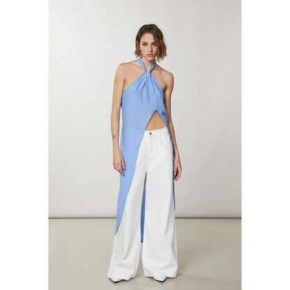 Patrizia Pepe Blue Viscose Tank Tops