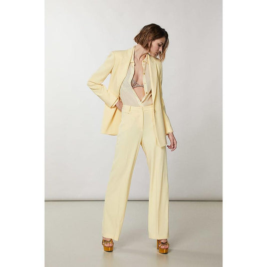Patrizia Pepe Yellow Polyester Casual Pants