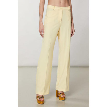 Patrizia Pepe Yellow Polyester Casual Pants