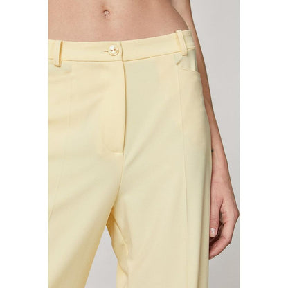 Patrizia Pepe Yellow Polyester Casual Pants
