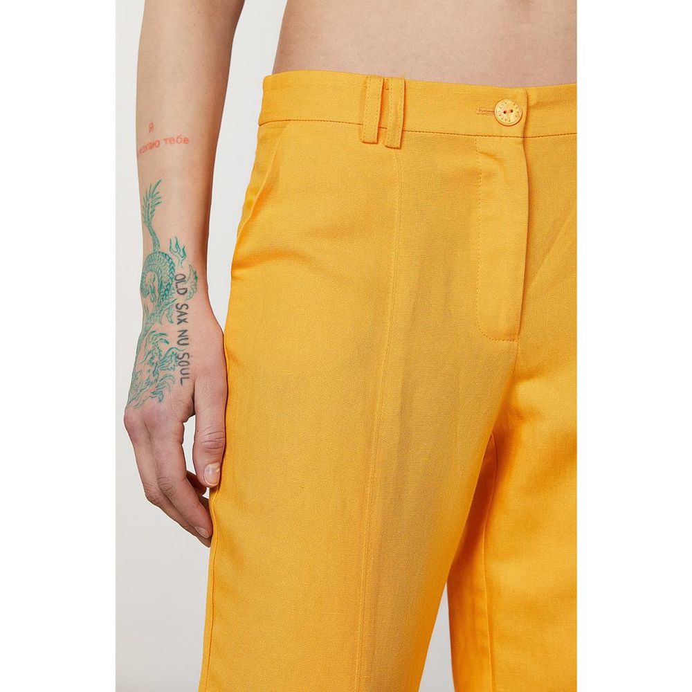 Patrizia Pepe Orange Viscose Casual Pants