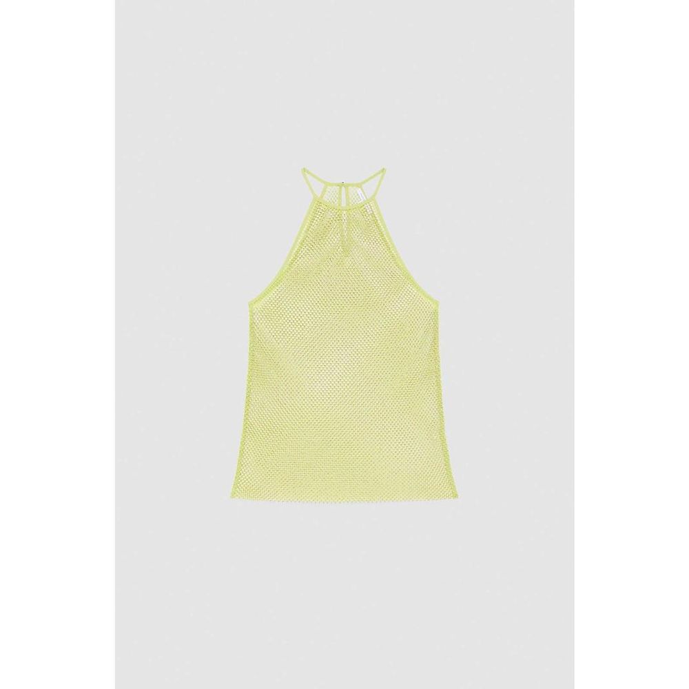 Patrizia Pepe Yellow Polyester Tank Tops