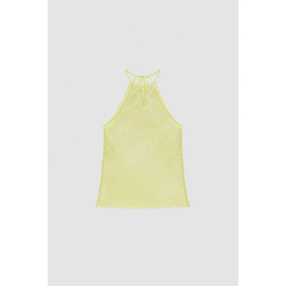 Patrizia Pepe Yellow Polyester Tank Tops