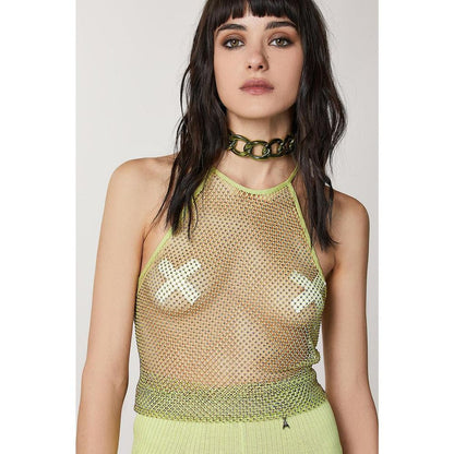 Patrizia Pepe Yellow Polyester Tank Tops