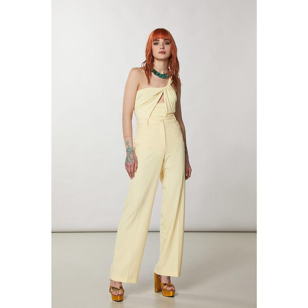Patrizia Pepe Yellow Acetate Tank Tops