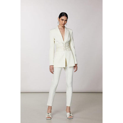 Patrizia Pepe White Polyester Casual Pants