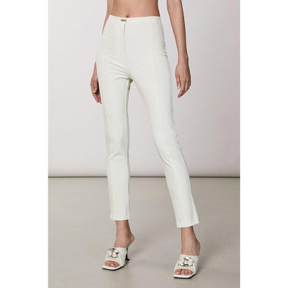 Patrizia Pepe White Polyester Casual Pants